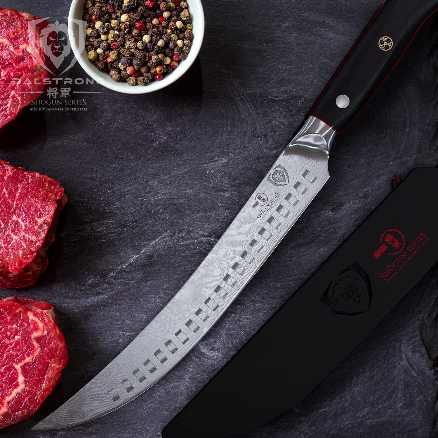 image:imageDALSTRONG Butcher Knife 10 inch Shogun Series ELITE Japanese AUS10V Super Steel G10 Handle Cimitar Breaking Knife Gift Vacuum Treated BBQ Brisket Knife Sheath Included8