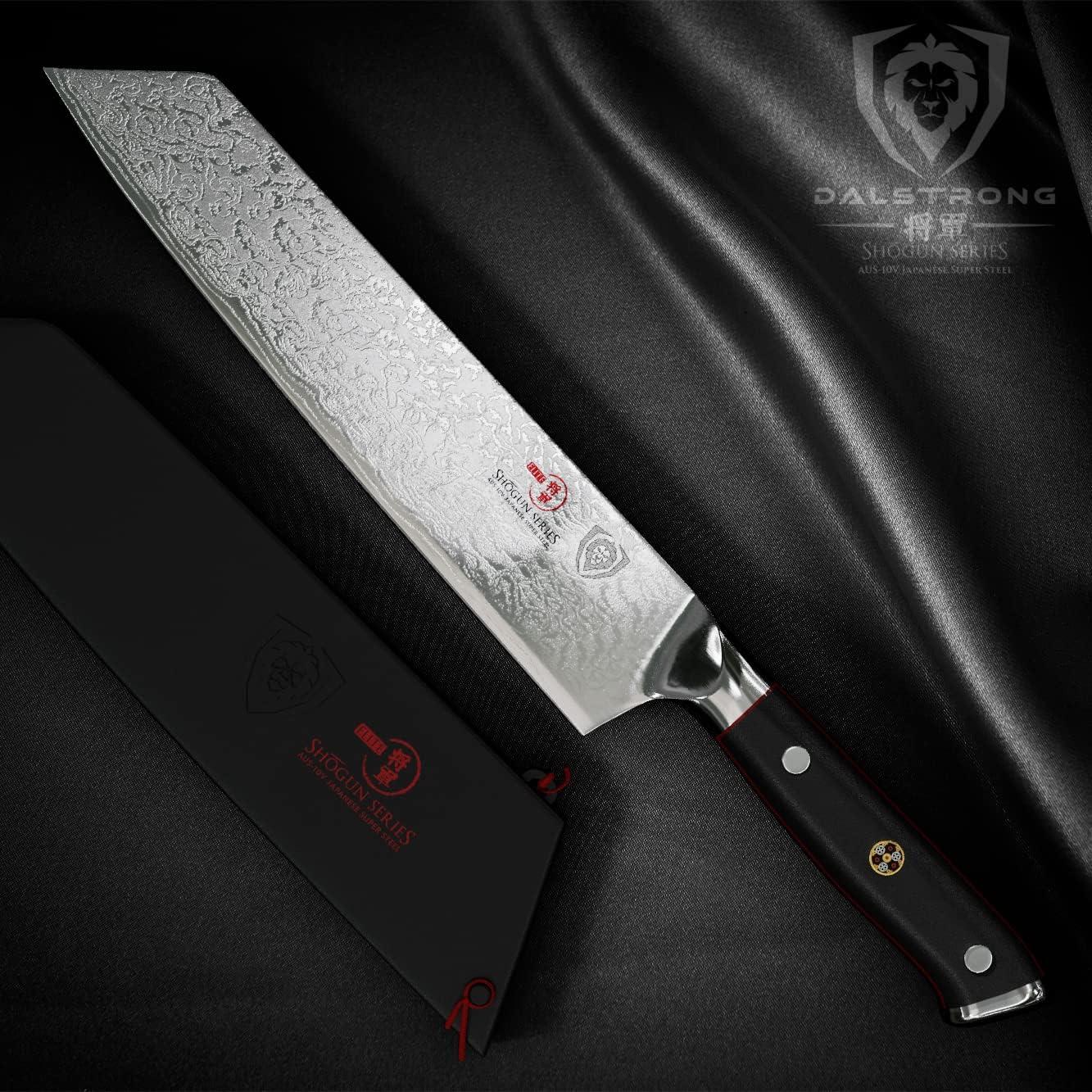 image:imageDalstrong Chef Knife 12 inch Long Blade Shogun Series ELITE Damascus Japanese AUS10V Super Steel Kitchen Knife Black G10 Handle Cooking Knife Razor Sharp Chefs Knife wSheath85 Chef Kiritsuke