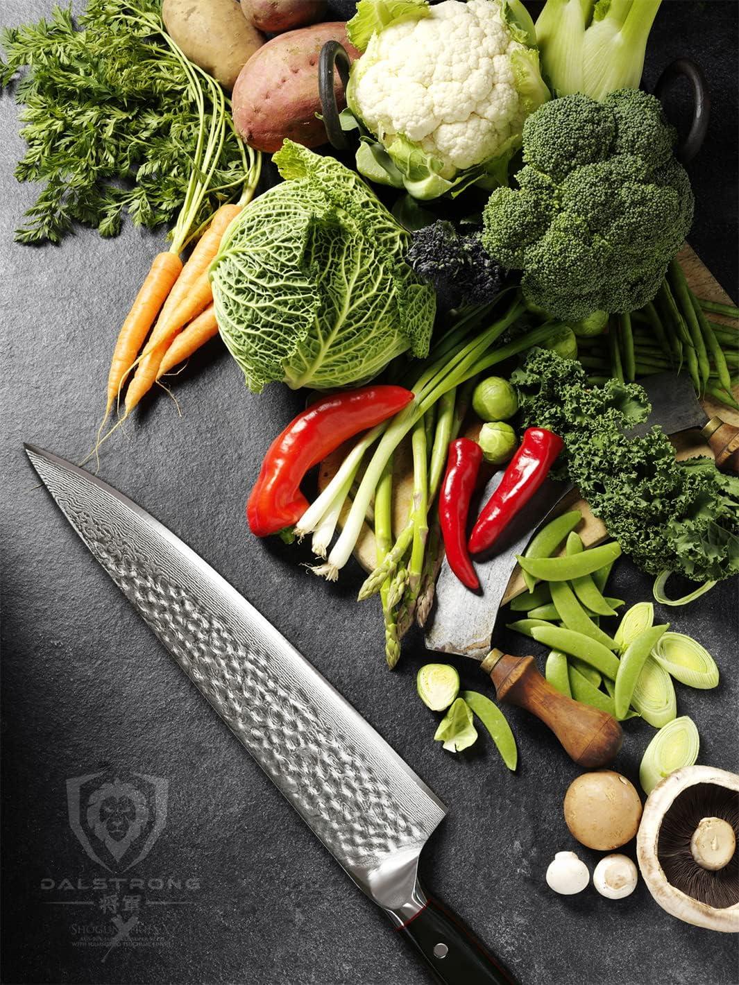 image:imageDalstrong Chef Knife 12 inch Long Blade Shogun Series ELITE Damascus Japanese AUS10V Super Steel Kitchen Knife Black G10 Handle Cooking Knife Razor Sharp Chefs Knife wSheath1025 Chef