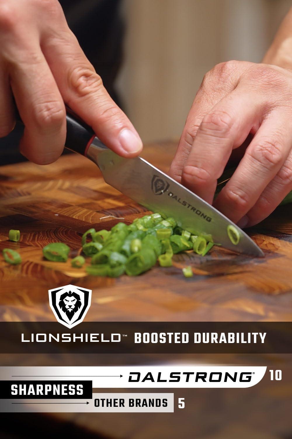 image:imageDalstrong Chef Knife 8 inch Blade AUS10V Japanese Steel Full Tang Black G10 Handle Chefs Knife Shogun Series ELITE Razor Sharp Kitchen Professional Premium Sheath2Pc Set