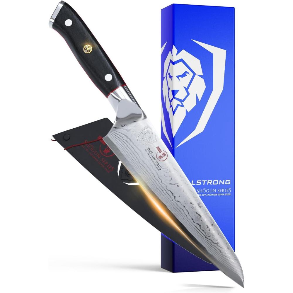 image:imageDalstrong Chef Knife 12 inch Long Blade Shogun Series ELITE Damascus Japanese AUS10V Super Steel Kitchen Knife Black G10 Handle Cooking Knife Razor Sharp Chefs Knife wSheath7 Chef