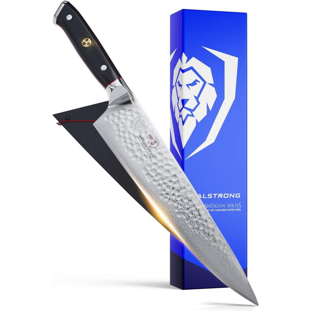 image:imageDalstrong Chef Knife 12 inch Long Blade Shogun Series ELITE Damascus Japanese AUS10V Super Steel Kitchen Knife Black G10 Handle Cooking Knife Razor Sharp Chefs Knife wSheath1025 Chef