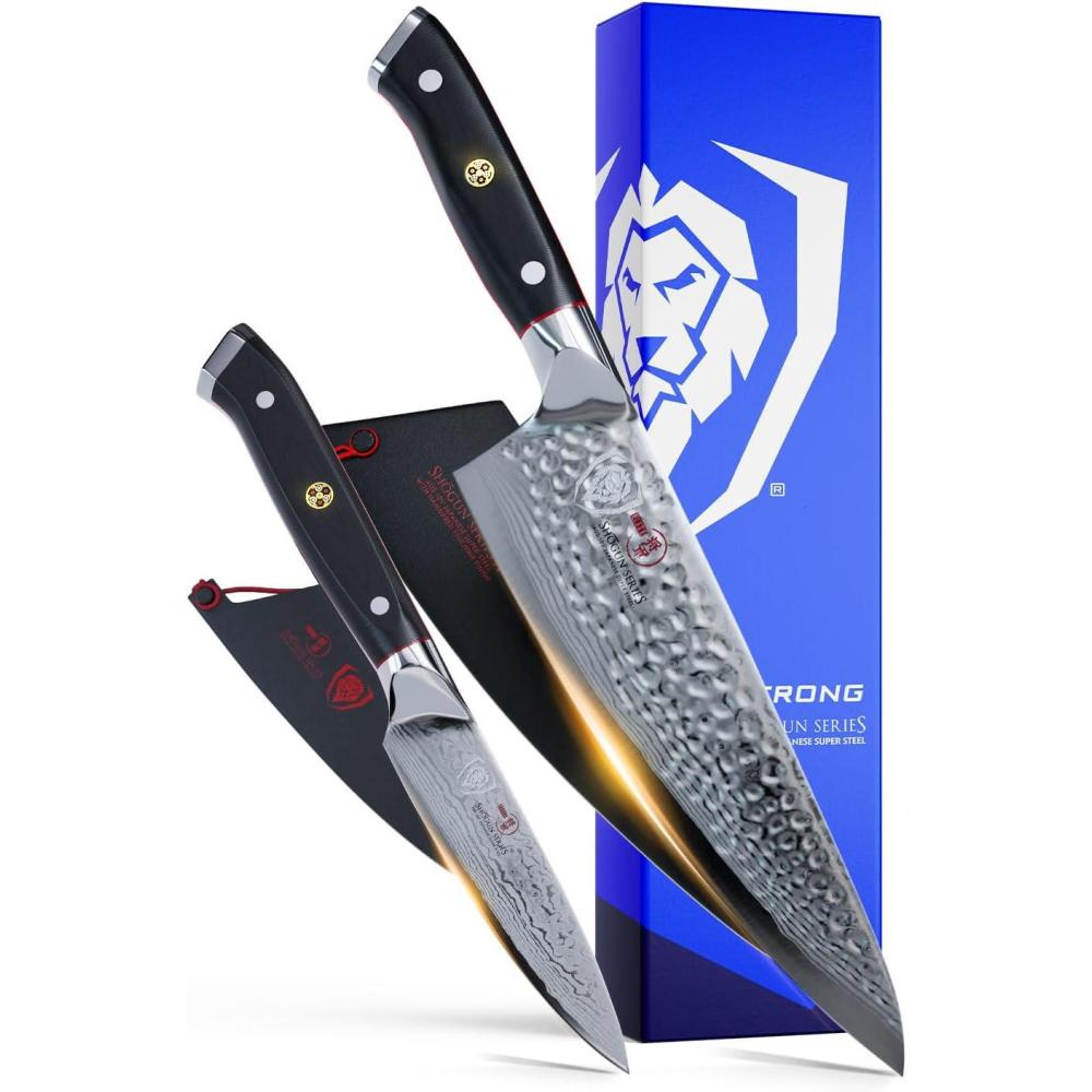 image:imageDalstrong Chef Knife 8 inch Blade AUS10V Japanese Steel Full Tang Black G10 Handle Chefs Knife Shogun Series ELITE Razor Sharp Kitchen Professional Premium Sheath2Pc Set