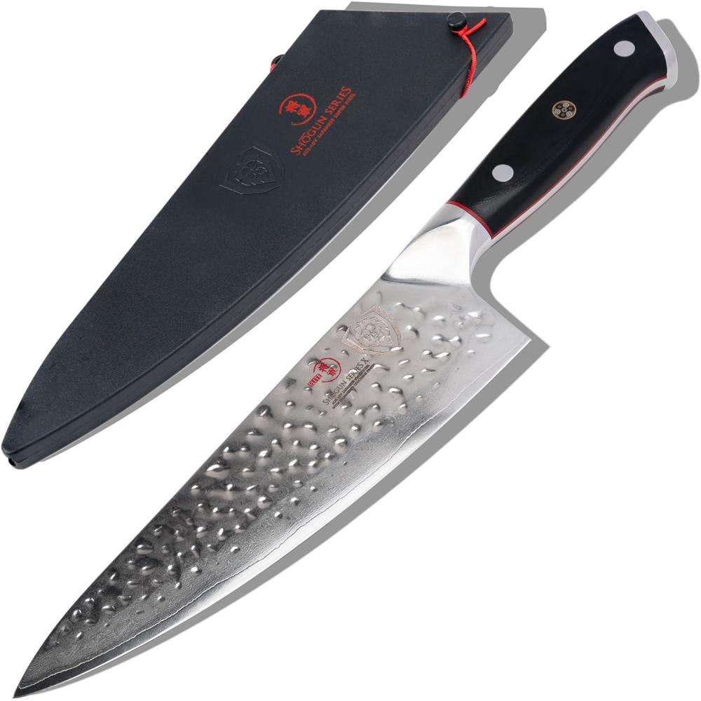 image:imageDalstrong Chef Knife 8 inch Blade AUS10V Japanese Steel Full Tang Black G10 Handle Chefs Knife Shogun Series ELITE Razor Sharp Kitchen Professional Premium SheathElite Black