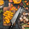 Dalstrong Chef Knife – 12 inch Long Blade – Shogun Series ELITE – Damascus – Japanese AUS-10V Super Steel Kitchen Knife – Black G10 Handle Cooking Knife – Razor Sharp Chef’s Knife – w/Sheath(7″ Chef)