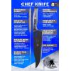 Dalstrong Chef Knife – 8 inch – Delta Wolf Series Knife – Ultra-Thin & Zero Friction Blade – HC Steel Chef’s Knife – Black Titanium Nitride Coating – G10 Camo Handle – Leather Sheath(8 inch)