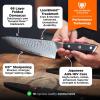Dalstrong Chef Knife – 8 inch Blade – AUS-10V Japanese Steel – Full Tang – Black G10 Handle – Chef’s Knife – Shogun Series ELITE – Razor Sharp Kitchen – Professional Premium Sheath(.Elite Black)
