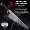 Dalstrong Chef Knife – 8 inch Blade – AUS-10V Japanese Steel – Full Tang – Black G10 Handle – Chef’s Knife – Shogun Series ELITE – Razor Sharp Kitchen – Professional Premium Sheath(.Elite Black)