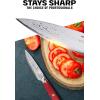 Dalstrong Tourne Peeling Paring Knife – 3 inch Bird’s Beak – Shogun Series ELITE – Damascus – Japanese Super Steel – Vacuum Treated – Sheath Included(Red)