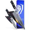 Dalstrong Chef Knife – 8 inch Blade – AUS-10V Japanese Steel – Full Tang – Black G10 Handle – Chef’s Knife – Shogun Series ELITE – Razor Sharp Kitchen – Professional Premium Sheath(2Pc Set)
