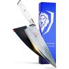 Dalstrong Chef Knife – 8 inch Blade – AUS-10V Japanese Steel – Full Tang – Black G10 Handle – Chef’s Knife – Shogun Series ELITE – Razor Sharp Kitchen – Professional Premium Sheath(Glacial White)