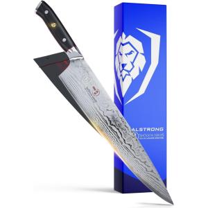Dalstrong Chef Knife – 12 inch Long Blade – Shogun Series ELITE – Damascus – Japanese AUS-10V Super Steel Kitchen Knife – Black G10 Handle Cooking Knife – Razor Sharp Chef’s Knife – w/Sheath(12″ Chef)