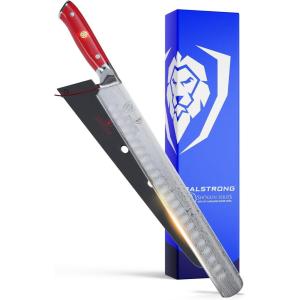 Dalstrong Ultimate Slicer Sujihiki Knife – 10.5 inch – Shogun Series ELITE – The Tokugawa – Damascus Slicing Knife – AUS-10V Japanese Super Steel Kitchen Slicer Saya – Kitchen Knife – Sheath Included(Red)