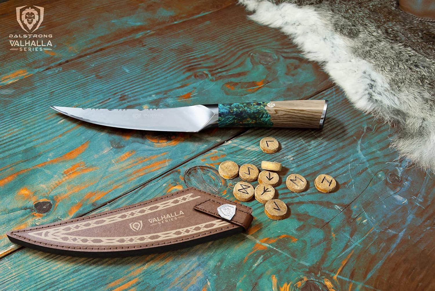 image:imageDalstrong Fillet Knife 65 inch Valhalla Series 9CR18MOV HC Steel Celestial Resin amp Wood Handle Gift Kitchen Knife Meat Cutting Carving Bone Deboning Boning Leather Sheath65 Fillet