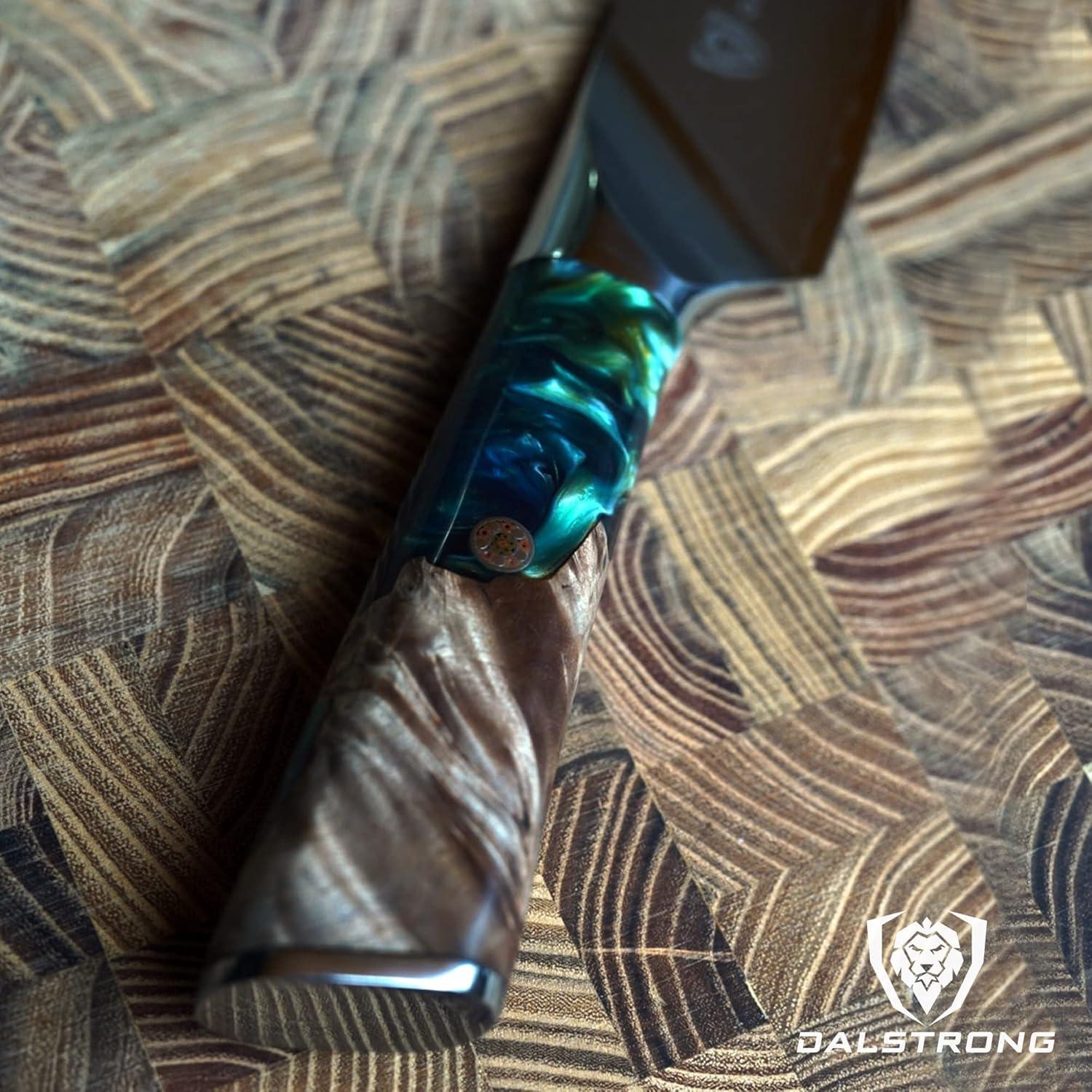 image:imageDalstrong Santoku Knife 7 inch Valhalla Series 9CR18MOV High Carbon Steel Vegetable Knife Celestial Resin amp Wood Handle Asian Cooking Knife Premium Kitchen Knife Gift wLeather Sheath8 Pitmaster