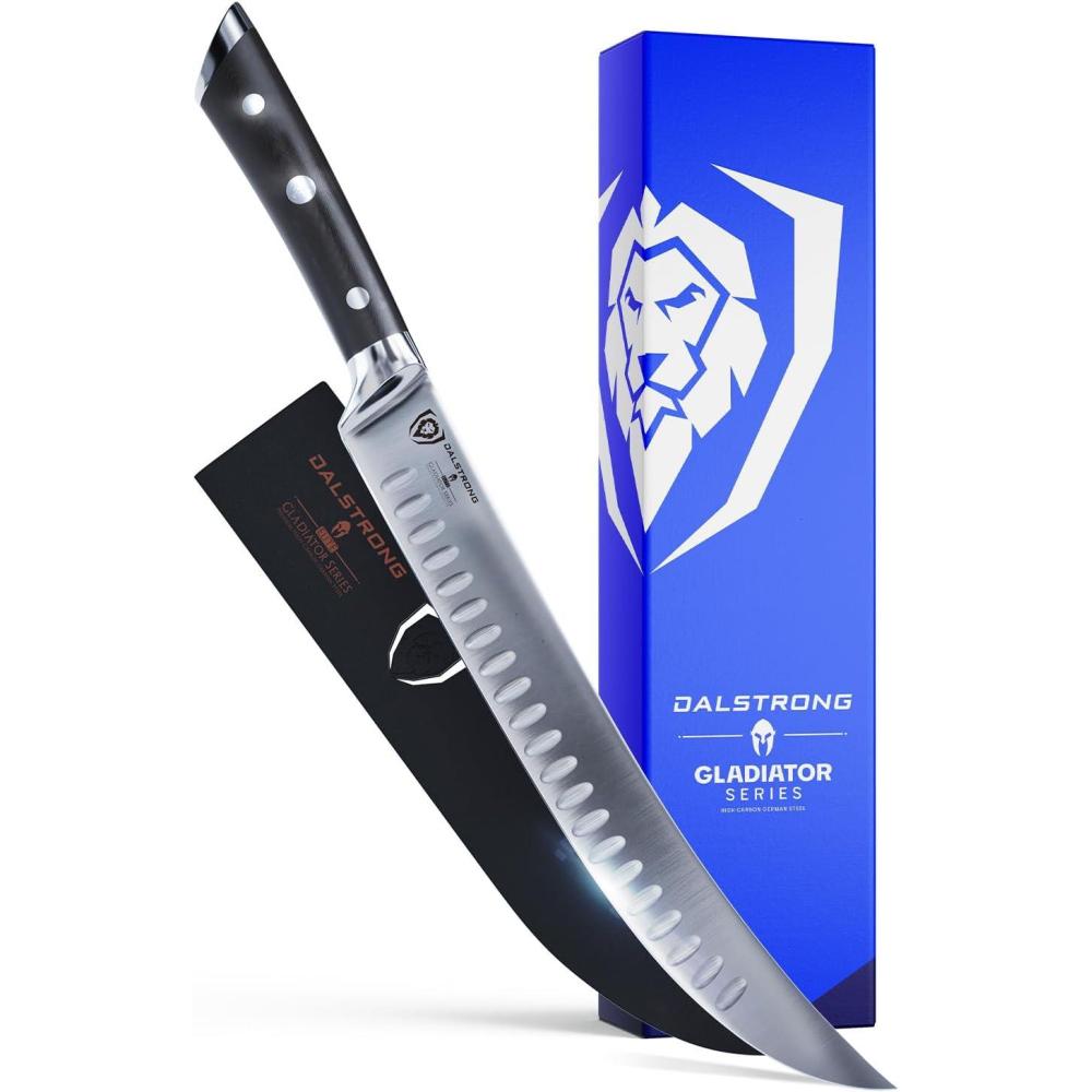 image:imageDalstrong Butcher Knife 12 inch Carving Knife  Forged HighCarbon German Steel  Sheath  Gladiator Series Elite  Meat Cutting Brisket Knife  Razor Sharp Set Meat Kitchen Knife  NSF10