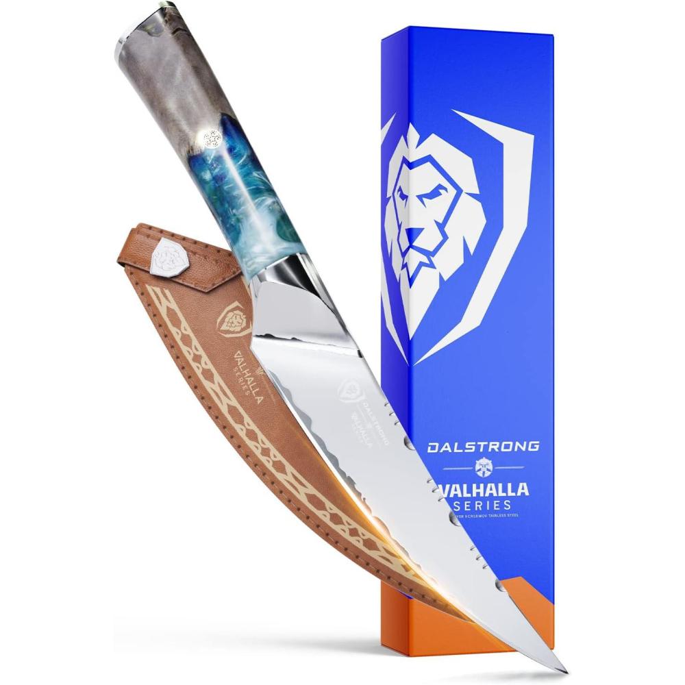 image:imageDalstrong Fillet Knife 65 inch Valhalla Series 9CR18MOV HC Steel Celestial Resin amp Wood Handle Gift Kitchen Knife Meat Cutting Carving Bone Deboning Boning Leather Sheath65 Fillet