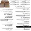 Dalstrong 18-Piece Kitchen Knife Set Block – High Carbon German Steel Full Tang – Acacia Wood Knife Block Set – Black Handles ABS Gladiator Series – Professional NSF Knives set for Kitchen Cuchillos(White)