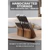 Dalstrong 18-Piece Kitchen Knife Set Block – High Carbon German Steel Full Tang – Acacia Wood Knife Block Set – Black Handles ABS Gladiator Series – Professional NSF Knives set for Kitchen Cuchillos(Black)