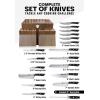 Dalstrong 18-Piece Kitchen Knife Set Block – High Carbon German Steel Full Tang – Acacia Wood Knife Block Set – Black Handles ABS Gladiator Series – Professional NSF Knives set for Kitchen Cuchillos(Black)