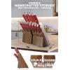 Dalstrong 18-Piece Kitchen Knife Set Block – High Carbon German Steel Full Tang – Acacia Wood Knife Block Set – Black Handles ABS Gladiator Series – Professional NSF Knives set for Kitchen Cuchillos(Red)