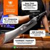 Dalstrong Annihilator Meat Cleaver Knife 14 inch – Wood Stand & Sheath – Thick Butcher Knife – 7CR17MOV Carbon Steel – Gladiator Series R – Heavy Duty Chopping Knife – G10 Handle Chef’s Knife