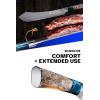 Dalstrong Butcher Knife – 10 inch – Valhalla Series – 9CR18MOV HC Steel Kitchen Knife – Celestial Resin & Wood Handle – Razor Sharp Breaking Knife Gift- Heavy Duty – BBQ Meat Slicer – w/Leather Sheath(Bull-Nose Butcher)