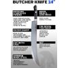 Dalstrong Butcher Knife 12 inch Carving Knife – Forged High-Carbon German Steel – Sheath – Gladiator Series Elite – Meat Cutting Brisket Knife – Razor Sharp Set Meat Kitchen Knife – NSF(14″)