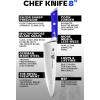 Dalstrong Chef Knife – 8 inch Blade – Forged HC German Steel Chef’s Knife – Full Tang – Black G10 Handle – Gladiator Series ELITE – Razor Sharp Kitchen – Professional – Sheath – NSF Certified(Dalstrong Blue)