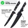 Dalstrong Fillet Knife – 7 inch Flexible Blade – Gladiator Series Elite – High Carbon German Steel – Black G10 Handle Boning Knife – w/Two Sheaths – Razor Sharp Kitchen Knife Gift – NSF Certified(7″ Fillet)