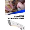 Dalstrong Non Serrated Steak Knives Set of 4-5 inch Straight Blade Steak Knife Set – Sheaths – Forged German Steel – Black G10 Handle – Gladiator Series Elite – Dinner Set – NSF Cuchillos para Carne(White)
