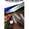 Dalstrong Non Serrated Steak Knives Set of 4-5 inch Straight Blade Steak Knife Set – Sheaths – Forged German Steel – Black G10 Handle – Gladiator Series Elite – Dinner Set – NSF Cuchillos para Carne(Black)