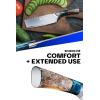 Dalstrong Santoku Knife – 7 inch – Valhalla Series – 9CR18MOV High Carbon Steel – Vegetable Knife – Celestial Resin & Wood Handle – Asian Cooking Knife – Premium Kitchen Knife Gift- w/Leather Sheath(7″ Nakiri)