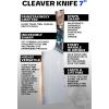 Dalstrong Valhalla Series 7 Inch HC Steel Meat Cleaver – Razor Sharp Knife – Celestial Resin & Wood Handle – Heavy Duty Slicer – Leather Sheath(7″ Cleaver)