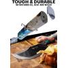 Dalstrong Valhalla Series 7 Inch HC Steel Meat Cleaver – Razor Sharp Knife – Celestial Resin & Wood Handle – Heavy Duty Slicer – Leather Sheath(9″ Ravager Cleaver)