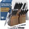 Dalstrong 18-Piece Kitchen Knife Set Block – High Carbon German Steel Full Tang – Acacia Wood Knife Block Set – Black Handles ABS Gladiator Series – Professional NSF Knives set for Kitchen Cuchillos(Black)