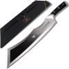 Dalstrong Annihilator Meat Cleaver Knife 14 inch – Wood Stand & Sheath – Thick Butcher Knife – 7CR17MOV Carbon Steel – Gladiator Series R – Heavy Duty Chopping Knife – G10 Handle Chef’s Knife
