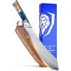 Dalstrong Butcher Knife – 10 inch – Valhalla Series – 9CR18MOV HC Steel Kitchen Knife – Celestial Resin & Wood Handle – Razor Sharp Breaking Knife Gift- Heavy Duty – BBQ Meat Slicer – w/Leather Sheath(Bull-Nose Butcher)