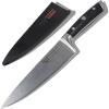 Dalstrong Chef Knife – 8 inch Blade – Forged HC German Steel Chef’s Knife – Full Tang – Black G10 Handle – Gladiator Series ELITE – Razor Sharp Kitchen – Professional – Sheath – NSF Certified(.ELITE Black)