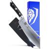 Dalstrong Chef & Cleaver Hybrid Knife – 12 inch Extra-Large – The Crixus – Gladiator Series Elite – HC German Steel – G10 Handle – Heavy Duty – w/Sheath – NSF Certified(8″)