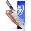 Dalstrong Chef & Cleaver Hybrid Knife – The ‘Crixus’ – 8 inch – Valhalla Series – 9CR18MOV HC Steel – Celestial Resin & Wood Handle – Razor Sharp Chef’s Knife – w/Leather Sheath(Celestial)