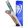 Dalstrong Fillet Knife – 6.5 inch – Valhalla Series – 9CR18MOV HC Steel – Celestial Resin & Wood Handle Gift Kitchen Knife – Meat Cutting, Carving, Bone, Deboning, Boning – Leather Sheath(6″ Boning)