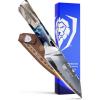 Dalstrong Paring Knife – 4 inch – Valhalla Series – 9CR18MOV HC Steel – Celestial Resin & Wood Handle – Professional Kitchen Knife Gift – Razor Sharp – w/Leather Sheath