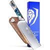 Dalstrong Santoku Knife – 7 inch – Valhalla Series – 9CR18MOV High Carbon Steel – Vegetable Knife – Celestial Resin & Wood Handle – Asian Cooking Knife – Premium Kitchen Knife Gift- w/Leather Sheath(7″ Nakiri)