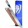 Dalstrong Slicing Knife – 12 Inch Slicer – Valhalla Series – 9CR18MOV HC Steel – Red Resin & Wood Handle – Razor Sharp – Carving, BBQ, Brisket – With Leather(Celestial)