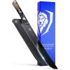 Dalstrong Slicing Knife – 12 Inch Slicer – Valhalla Series – 9CR18MOV HC Steel – Red Resin & Wood Handle – Razor Sharp – Carving, BBQ, Brisket – With Leather(Black)