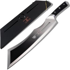 Dalstrong Annihilator Meat Cleaver Knife 14 inch – Wood Stand & Sheath – Thick Butcher Knife – 7CR17MOV Carbon Steel – Gladiator Series R – Heavy Duty Chopping Knife – G10 Handle Chef’s Knife