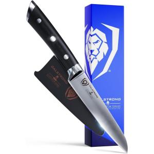 Dalstrong Paring Knife – 3.5 inch – Forged High-Carbon German Steel – Black G10 Handle – Sheath – Small Knife Fruit Vegetable Cutting Knife – Gladiator Series Elite – Razor Sharp Kitchen Knife – NSF(Black G10 Handle)