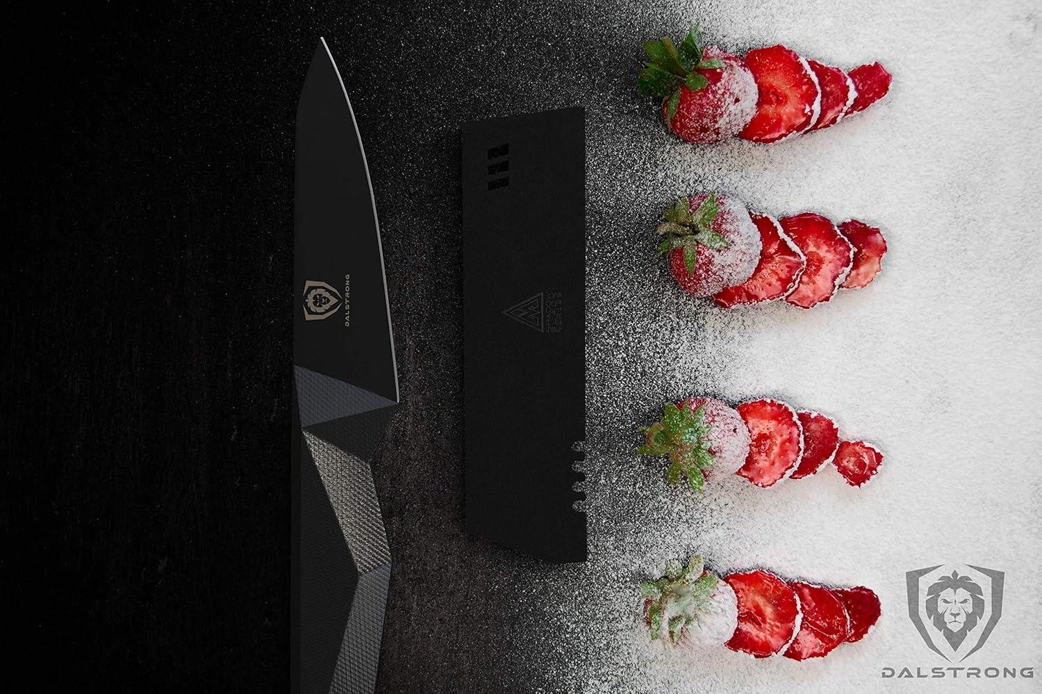 image:imageDalstrong Birds Beak Paring Knife 275 inch Shadow Black Series Black Titanium Nitride Coated High Carbon 7CR17MOVX Vacuum Treated Steel Cooking Kitchen Chef Knife Sheath NSF CertifiedBlack Titanium Nitride Coated