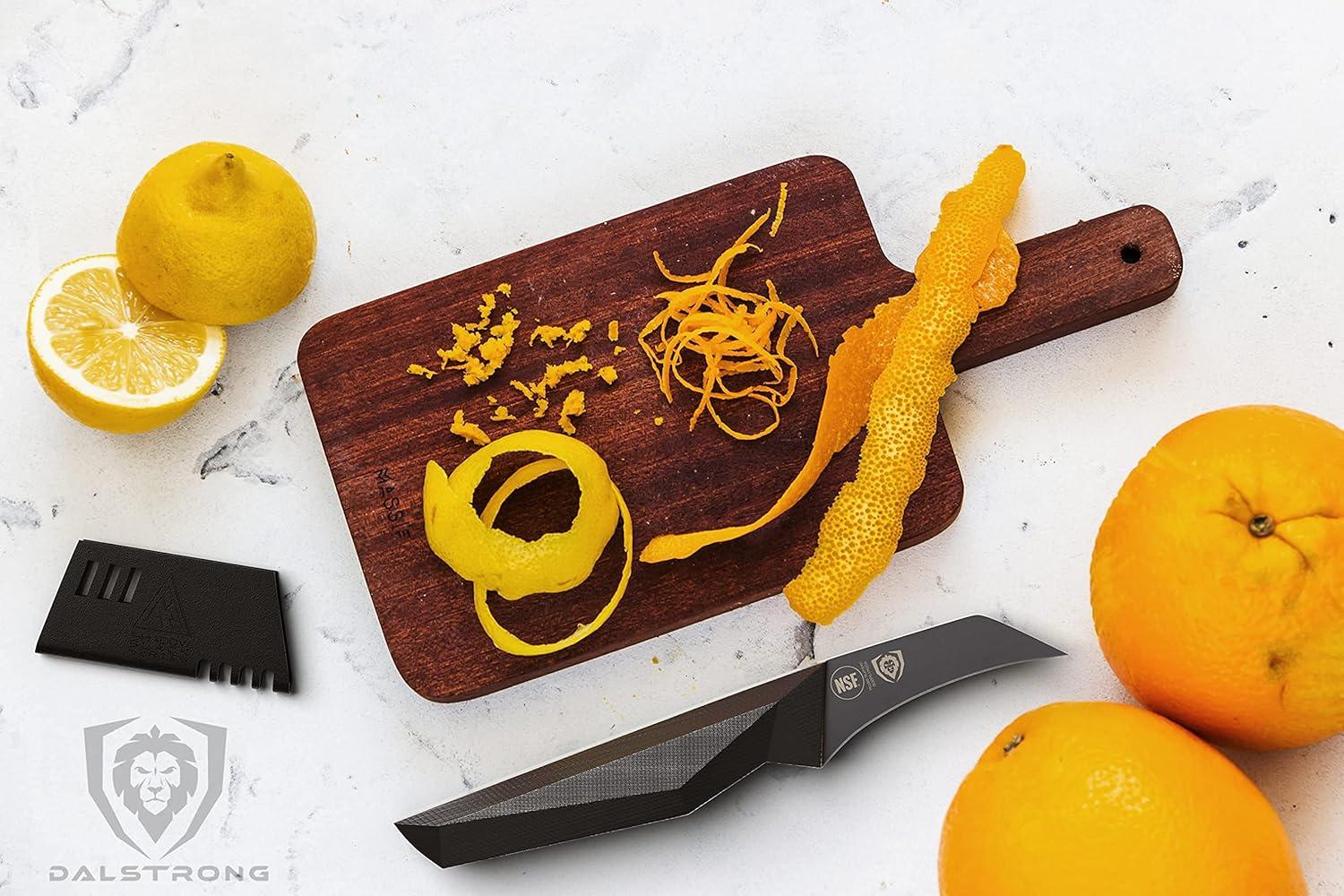 image:imageDalstrong Birds Beak Paring Knife 275 inch Shadow Black Series Black Titanium Nitride Coated High Carbon 7CR17MOVX Vacuum Treated Steel Cooking Kitchen Chef Knife Sheath NSF CertifiedBlack Titanium Nitride Coated